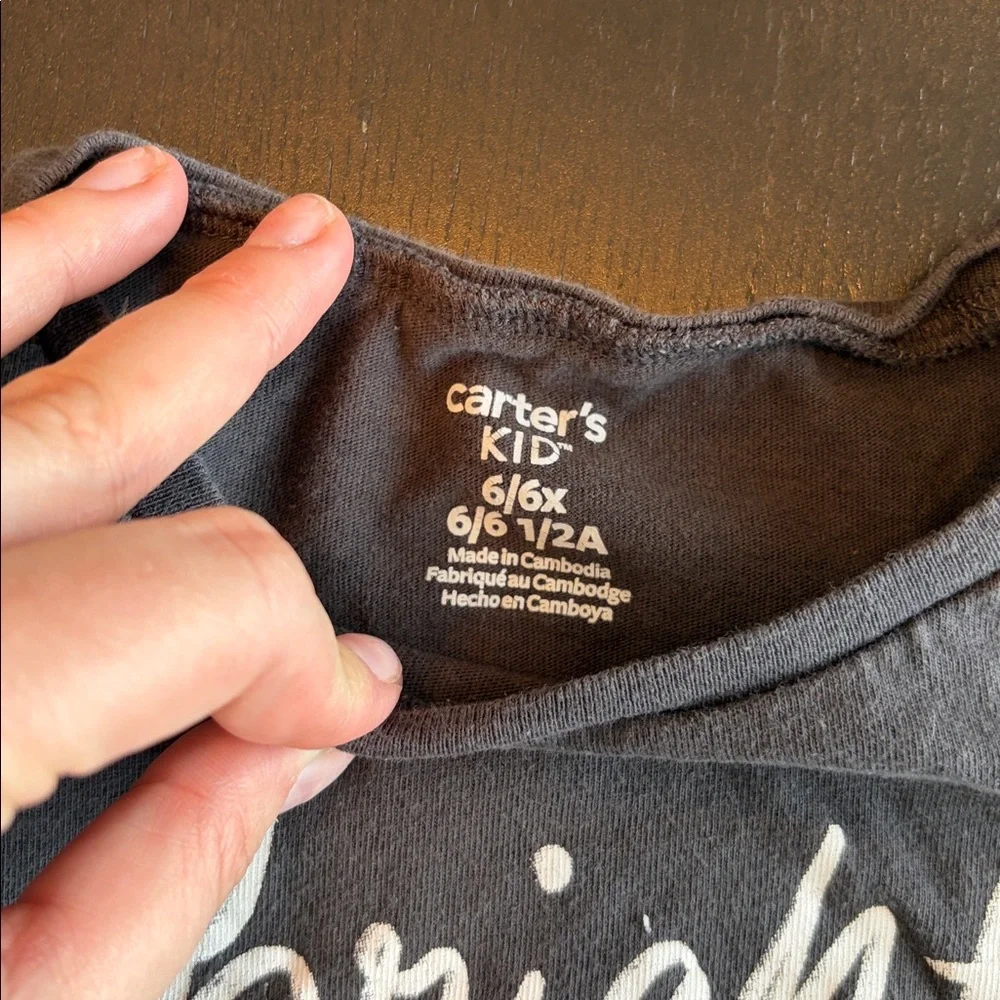 Carter's Gray 'Bright Future' Long Sleeve Tee Size 6/6X